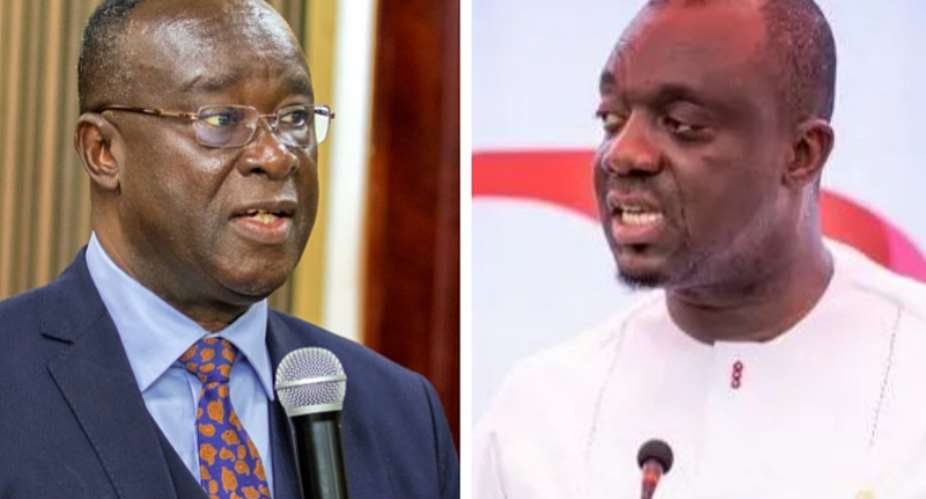 Chief Justice Paul Baffoe-Bonnieleft and NPP General Secretary Justin Koduah Frimpong