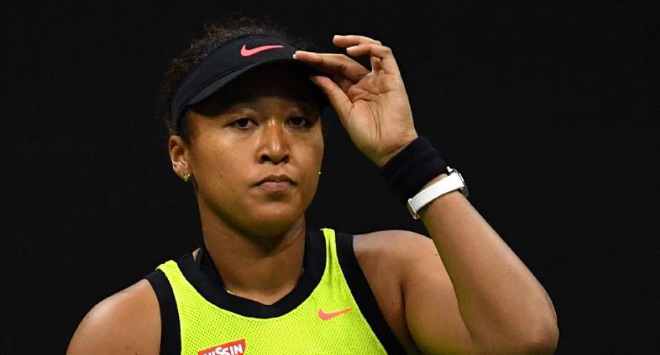 Japan's Naomi Osaka reacts during her 2021 US Open Tennis tournament women's singles third round match against Canada's Leylah Fernandez at the USTA Billie Jean King National Tennis Center in New York, on September 3, 2021.Image credit: Getty Images