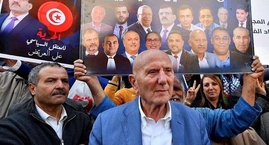 The court upheld the 12-year sentence handed to opposition leader Ahmed Najib Chebbi (right), president of the National Salvation Front coalition. - AFP - FETHI BELAID