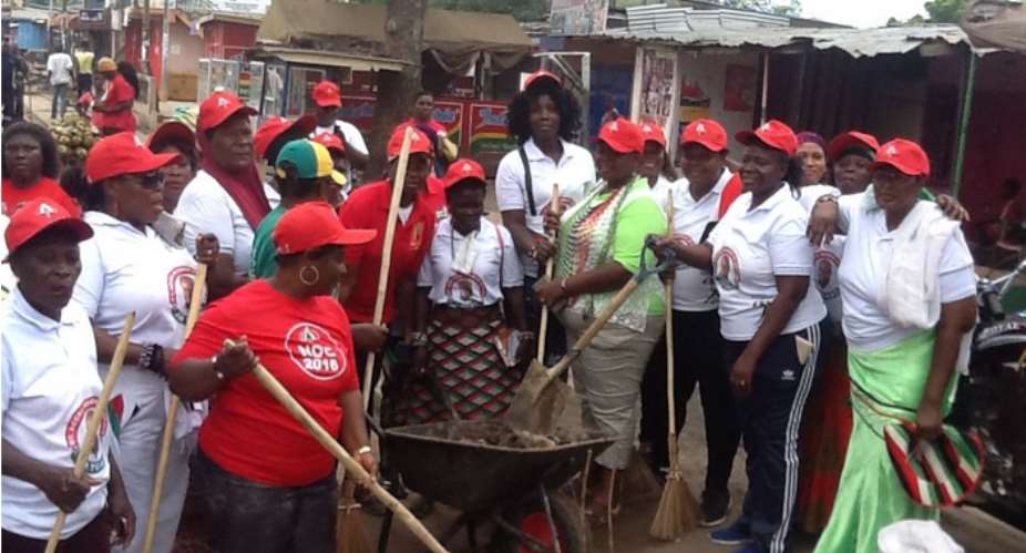 National Sanitation Day: NDC Women Tidy Ablekumah North, As PC Calls For Continuity On Cleanness