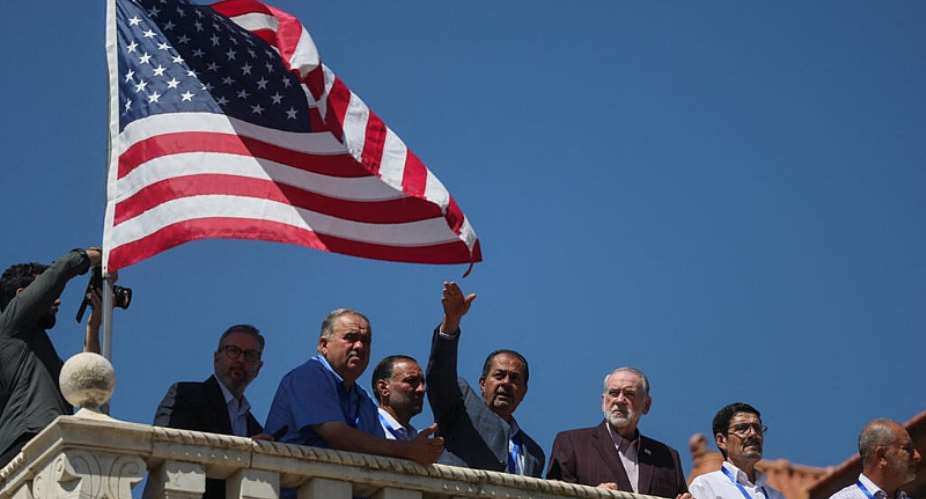 US Ambassador to Israel Mike Huckabee meets residents of Turmus Ayya, a Palestinian town near Ramallah in the Israeli-occupied West Bank that is home to many American citizens, September 5, 2026. -  Ammar Awad, Reuters