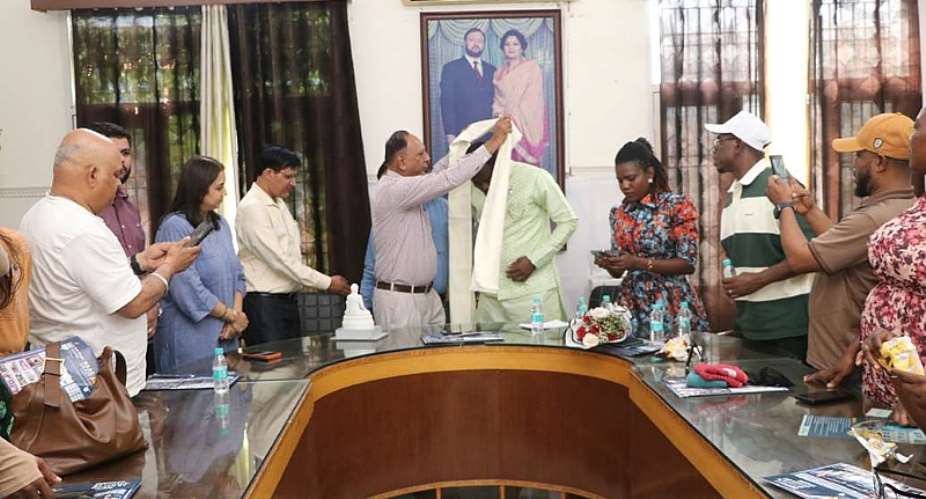 Nyarkotey Obu been honoured at Desh Bhagat Ayurvedic College and Hospital, Punjab, India