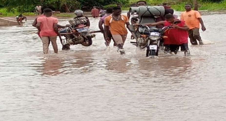 JHS Teachers Of Kologo, Naaga Struggle To Reach Schools Over Heavy Rainfall