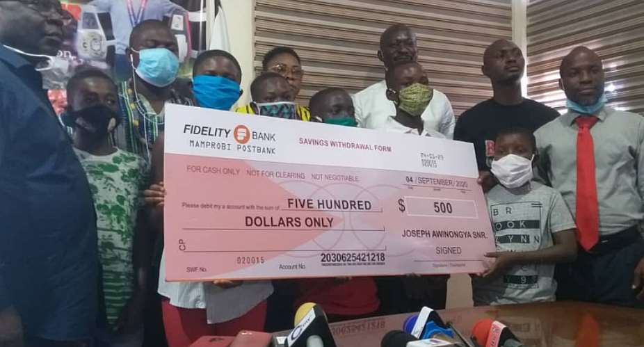 13 Year Old Rising Boxing Super Star Awinongya Jr. Donates To Children Living With HIV