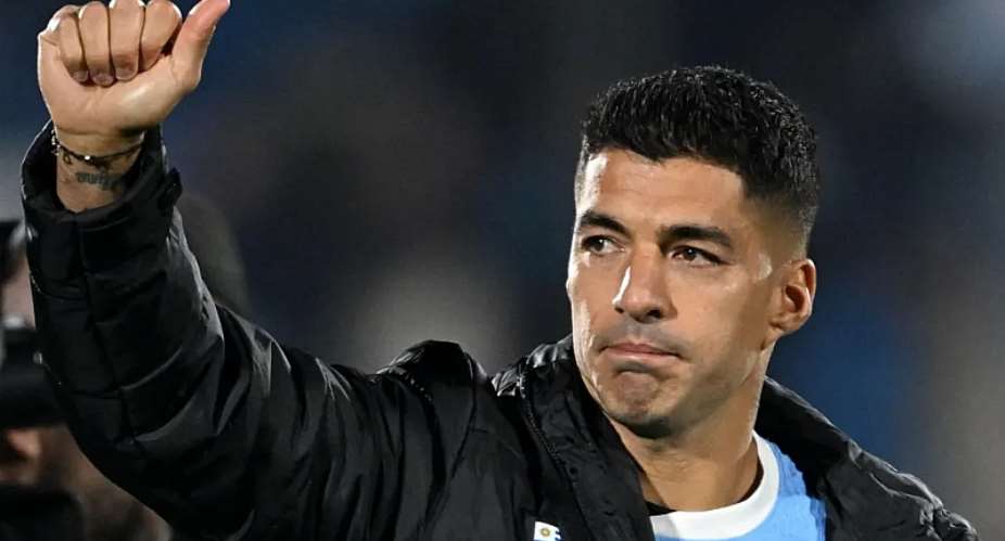 Getty ImagesImage caption: Luis Suarez did a lap of honour to acknowledge the crowd after the game
