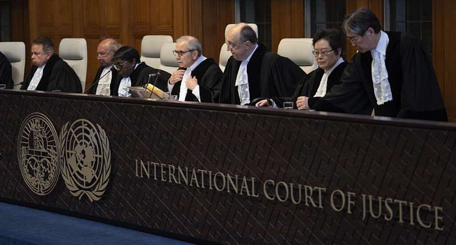 A file image of Presiding judge Nawaf Salam opens the court session of the International Court of Justice in The Hague, Netherlands, on April 30, 2024. -  Peter Dejong, AP