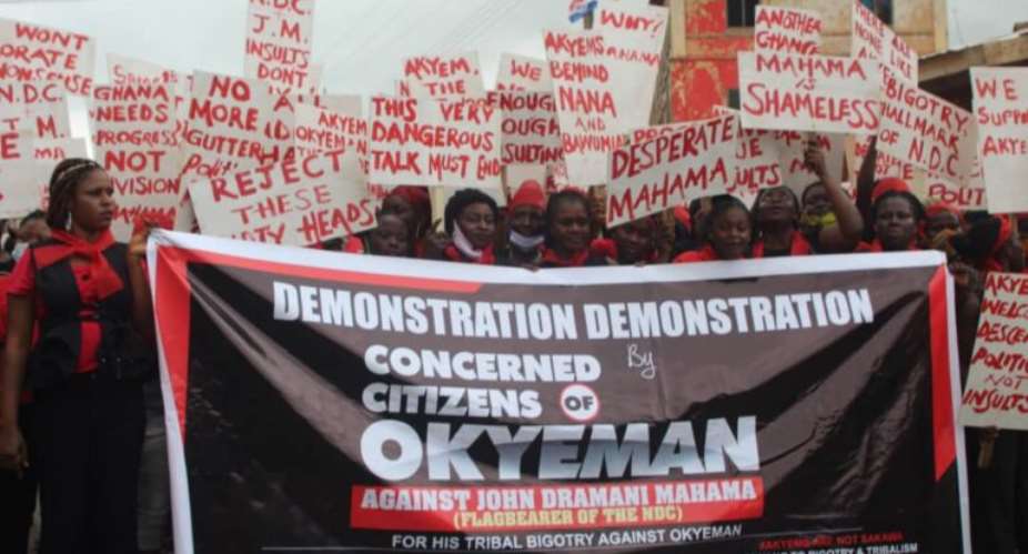 Akyem Group Fight Mahama, Adongo; Stage Demo Over ' Sakawa' Tag