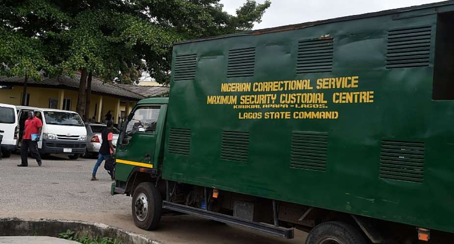 Trucks like this are used to convey inmates to the prison in Lagos State, Nigeria. Over 70 percent of inmates in Nigeria have not appeared in court and havenamp;39;t been sentenced. - Source: