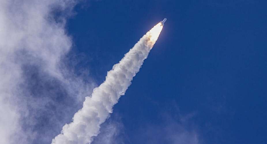The European Space Agencys Ariane 6 rocket lifts off from the Guiana Space Centre in Kourou, French Guiana, on 9 July 2024. -  JODY AMIET / AFP