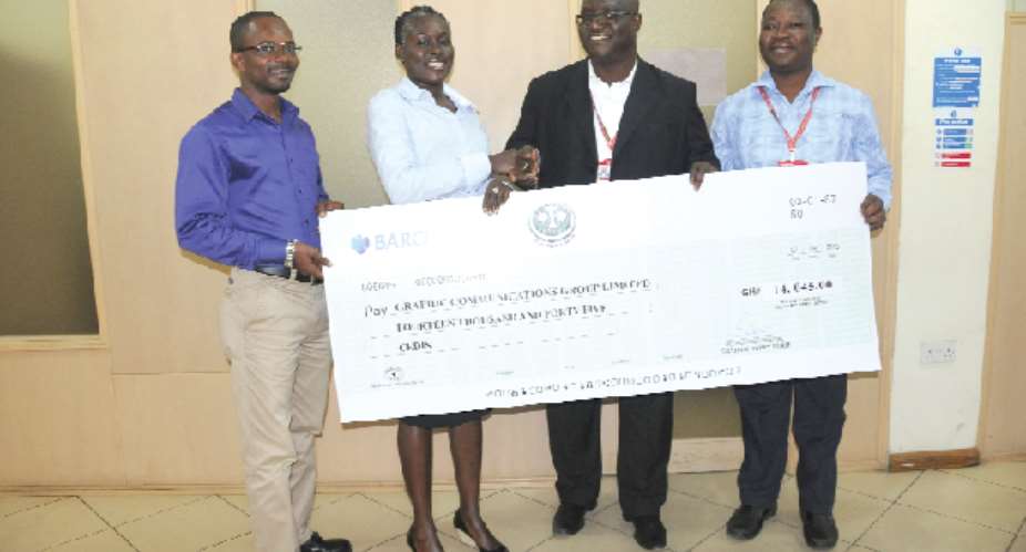 ABL presents cheque for GH14,000 to Graphic