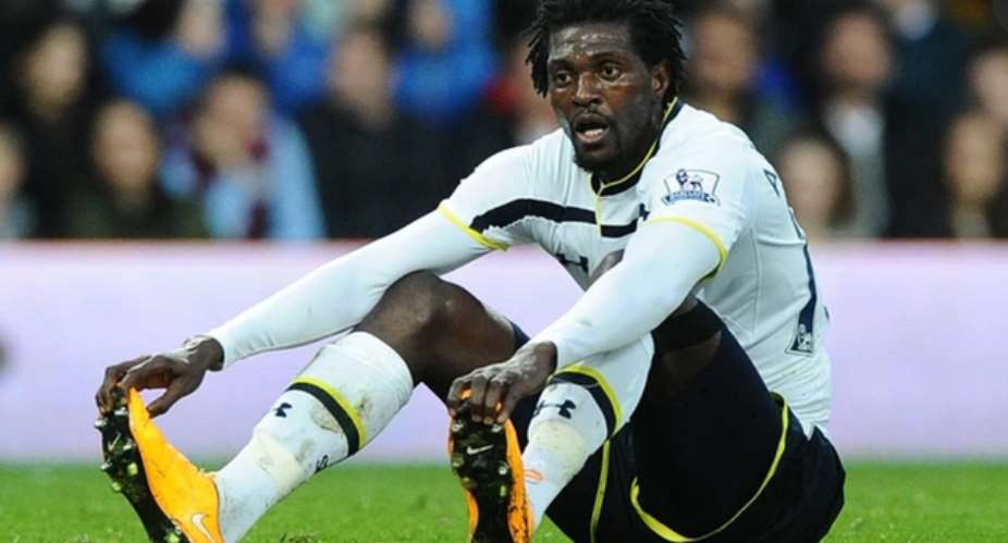 Out in the cold: Tottenham omit Adebayor from 25-man Premier League squad