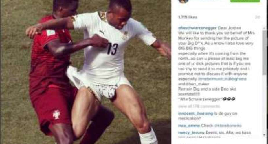 Afia wants to get some of the bog meat from Jordan Ayew