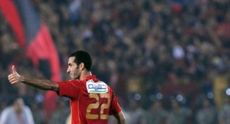 Mohamed Abou Trika scores on September 16, 2011 in Cairo.  By Mohammed Hossam (AFP/File)