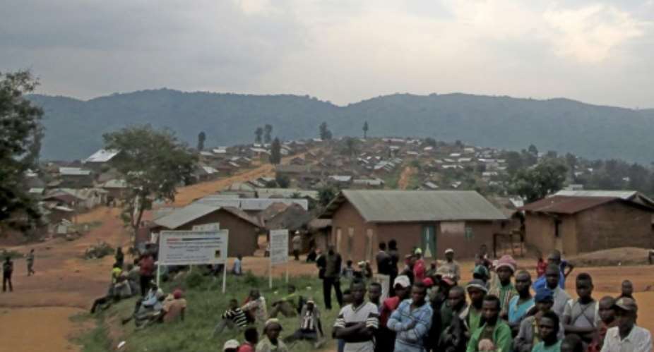 Villagers in Miriki, 110 kilometres 65 miles north of Goma, eastern Democratic Republic of Congo on January 7, 2016.  By Kudra Maliro AFPFile