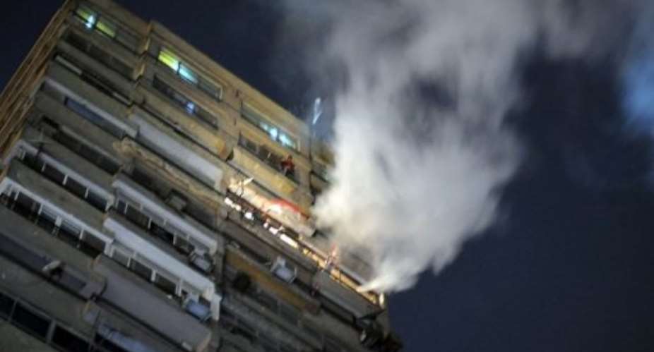 View of the the Israeli embassy building in Cairo on September 9.  By Mohamed Hossam (AFP/File)