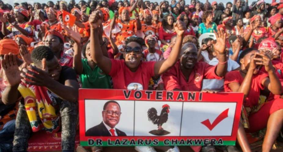 A candidate will have to garner more than 50 percent of the votes to be declared winner of Malawi's election.  By AMOS GUMULIRA AFP