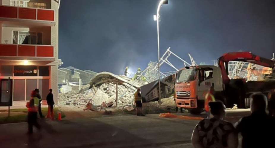 A construction crew of 75 people was at the site when the five-storey building collapsed.  By Willie van Tonder AFP