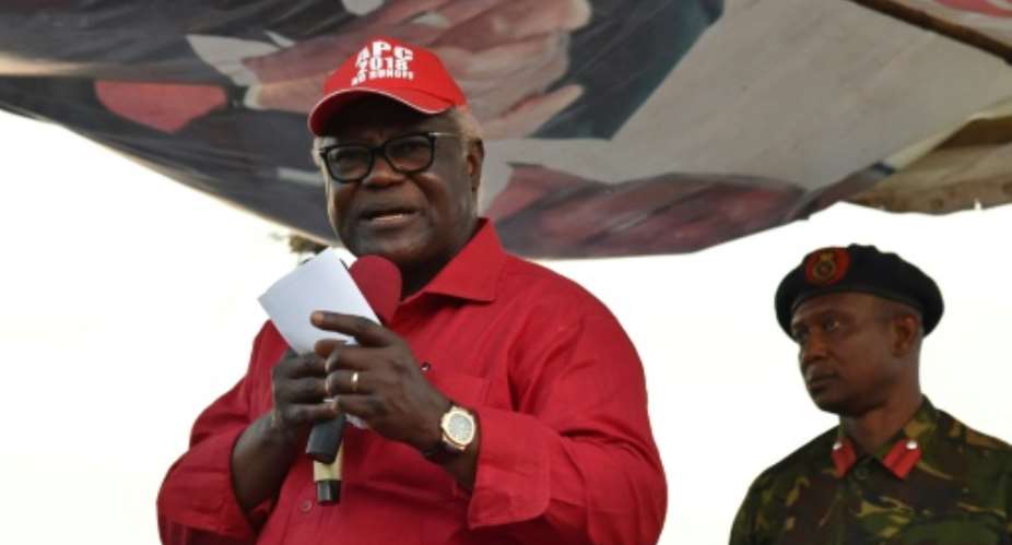 A corruption probe found that funds worth tens of millions of dollars from Sierra Leonean ex-president Ernest Bai Koroma's pictured March 2018 time in office remain unaccounted for.  By ISSOUF SANOGO AFPFile
