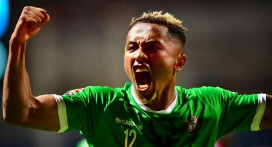 A file photo of Lalaina Nomenjanahary, whose two goals helped Madagascar trounce Niger 6-2 Tuesday in an Africa Cup of Nations qualifier.  By Giuseppe CACACE AFP