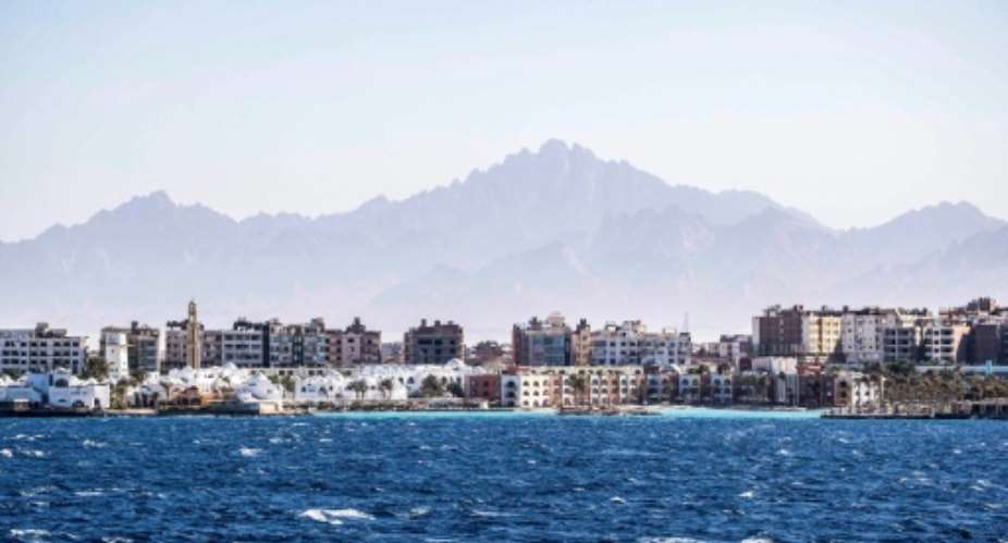 A file picture of Hurghada, on the Red Sea, the popular tourist hub near where the submarine sank.  By Khaled DESOUKI (AFP)