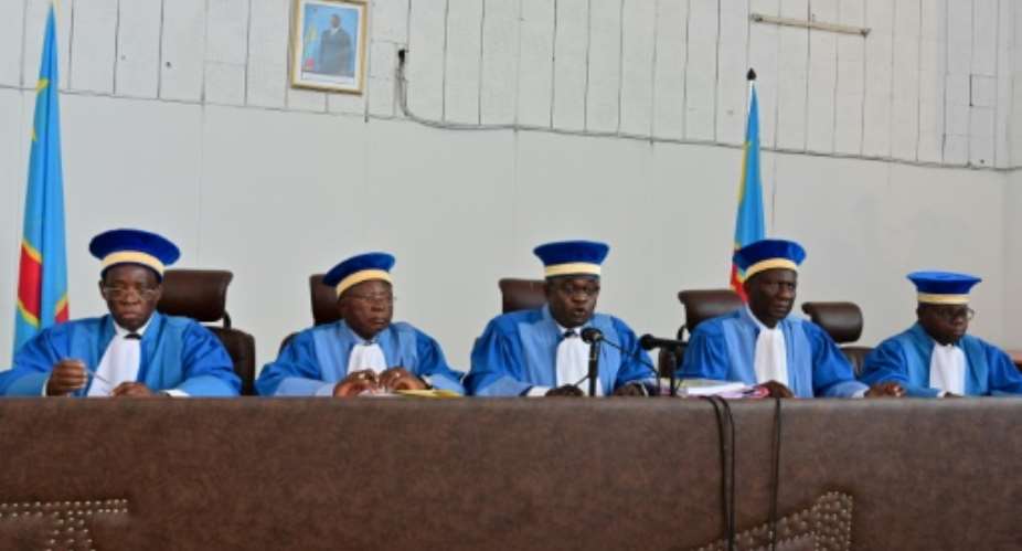 A five-judge bench of the Democratic Republic of Congo's Constutional Court, is examining an appeal against contested results in the presidential election.  By TONY KARUMBA AFP