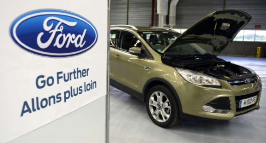 A Ford Kuga, the type of car that exploded and killed a South African man in 2015, is seen in France in 2013.  By JEAN-PIERRE MULLER (AFP/File)