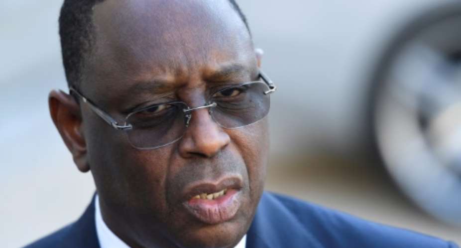 A former journalist has been charged for offending Senegal's President Macky Sall, pictured.  By Bertrand GUAY AFPFile