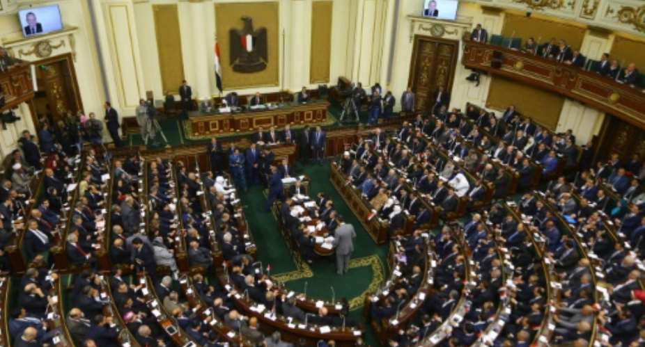 A general view of Egypt's parliament, where a draft bill calls for jail terms of up to five years for NGOs who break regulations.  By  AFPFile