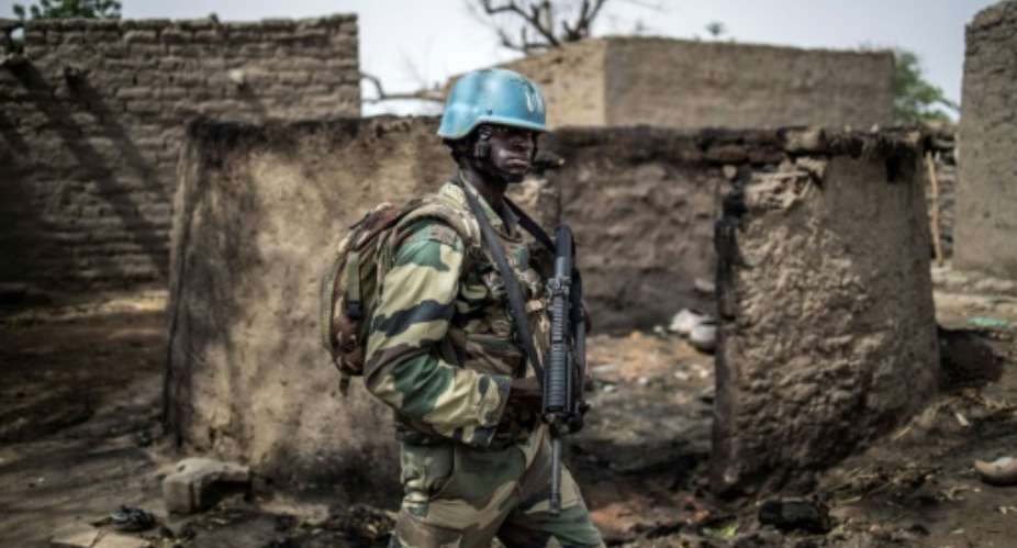 A member of the United Nation's mission in Mali, as UN experts accuse top officials of obstructed a 2015 peace deal.  By Marco LONGARI AFPFile