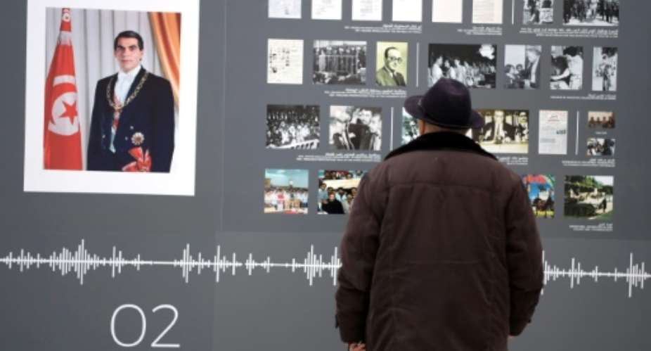 A new multimedia exhibition charts the 29-day uprising that toppled Tunisia's longtime dictator Zine El Abidine Ben Ali, in what is known as one of the first Facebook revolutions.  By FETHI BELAID AFP