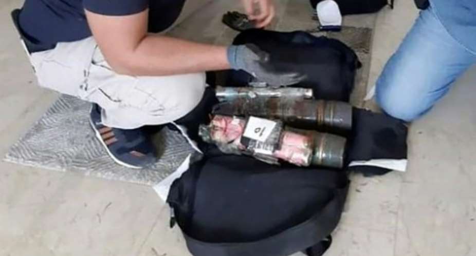 A photo released in July 2020 by the US military purports to show an improvised explosive device brought to the Libyan capital Tripoli by the Wagner Group, a Russian-backed private military contractor.  By Handout AFRICOMAFPFile