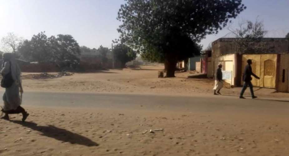 A picture taken on January 20, 2020 shows the area where violence erupted between Arab nomads and members of the non-Arab Massalit ethnic group in El Geneina, the capital of West Darfur.  By - AFPFile
