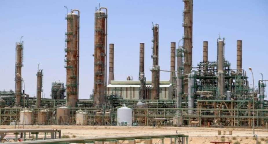 A picture taken on June 3, 2020 shows an oil refinery in Libya's northern town of Ras Lanuf.  By - AFPFile