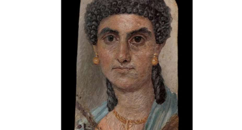 A portrait of a woman dated AD 54-68, which was seized from the Metropolitan Museum of Art, is seen in an image released in a search warrant issued by the Supreme Court of the State of New York.  By Handout Supreme Court of the State of New YorkAFP