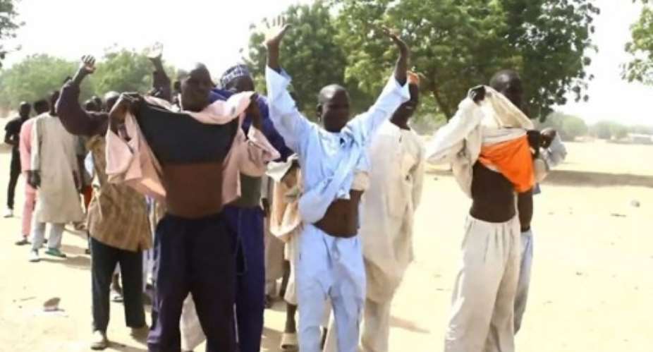 A total of 187 former jihadists from the district of Mayo-Sava, in Cameroon's Far North province, gave themselves up, many of them returning from Nigeria on foot.  By Torrence OTTEN AFPFile