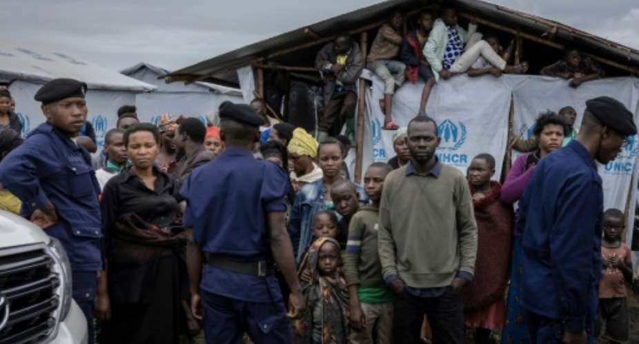 A UN Security Council team visited a camp for displaced people north of the city of Goma in volatile eastern DR Congo.  By Guerchom Ndebo AFPFile