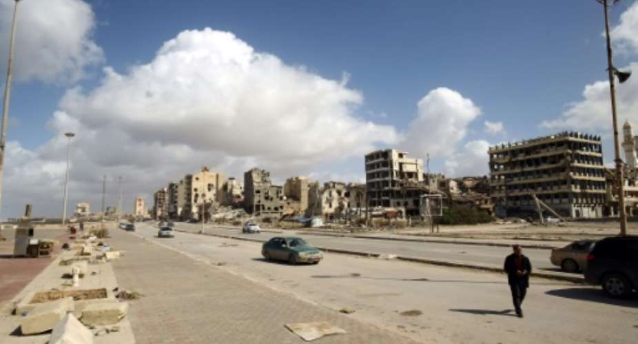 A view of Libya's eastern city of Benghazi in February 2018, where General Abdelrazak al-Nadhuri survived a car bombing.  By Abdullah DOMA AFPFile