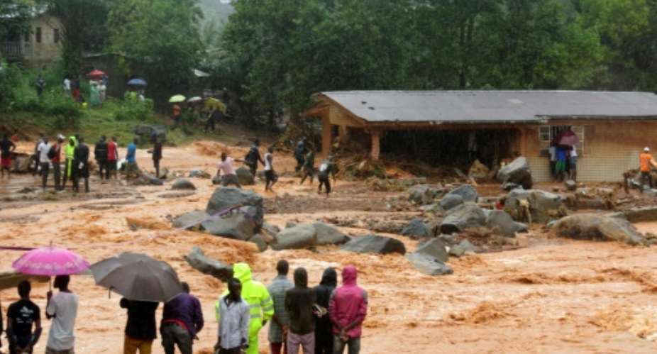 A week after flooding and mudslides killed nearly 500 people, including at least 100 children, in Sierra Leone, authorities are warning tourists and locals to stay out of the capital's waters to avoid injury and contamination.  By Mohamed Saidu BAH AFPFile