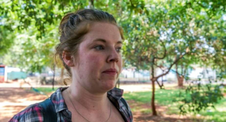 A Zimbabwean court set aside a case against American journalist Martha O'Donovan, seen here on November 4, 2017, who was charged with insulting then-president Robert Mugabe on Twitter.  By Jekesai NJIKIZANA AFPFile