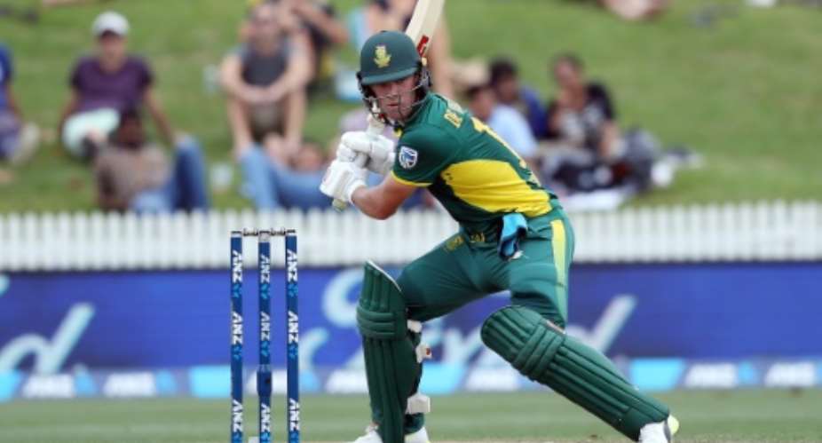 AB de Villiers of South Africa bats during their ODI match against New Zealand, at Seddon Park in Hamilton, on March 1, 2017.  By Michael Bradley AFP