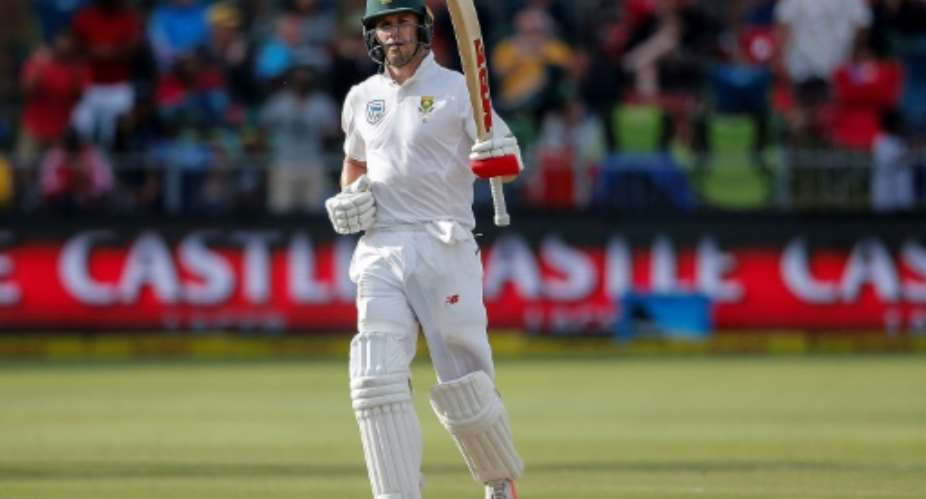 AB de Villiers struck his 44th career Test half-century to carve out a lead for South Africa.  By MARCO LONGARI AFP