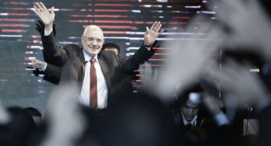 Abdel Moneim Abul Fotouh, pictured in 2012, was arrested after he joined a call for a boycott of a presidential election.  By GIANLUIGI GUERCIA AFPFile