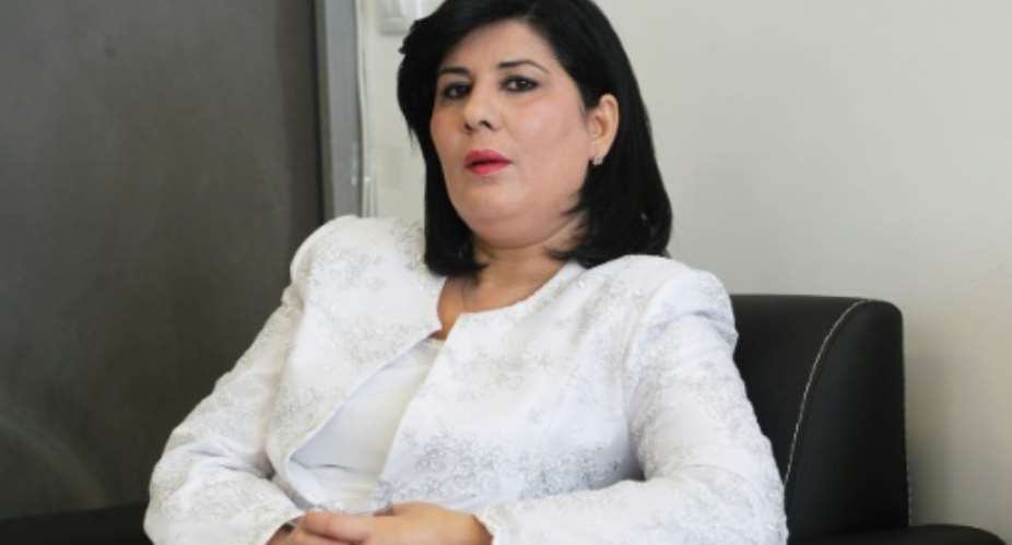 Abir Moussi, president of the Free Destourian Party  -- one of two female candidates to qualify for Tunisia's presidential poll.  By Hasna AFPFile