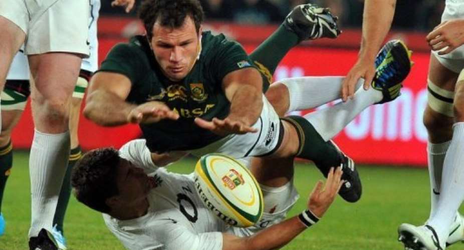 Leading 2011 Rugby World Cup points scorer Morne Steyn top missed 12 of 22 kicks at goal.  By Alexander Joe AFPFile