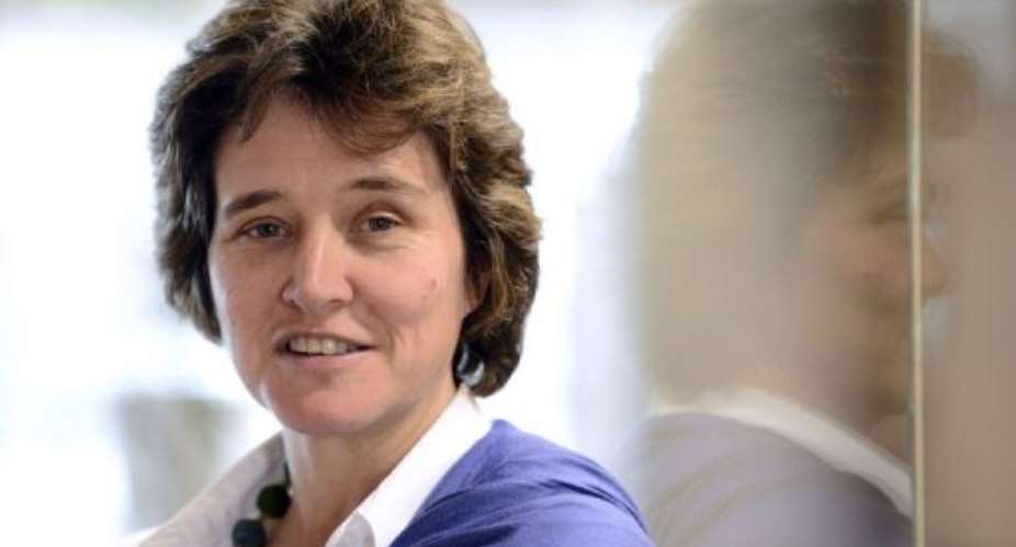 Johannesburg Stock Exchange (JSE) CEO Nicky Newton-King poses in her office at the Stock Exchange in Johannesburg.  By Stephane de Sakutin (AFP)
