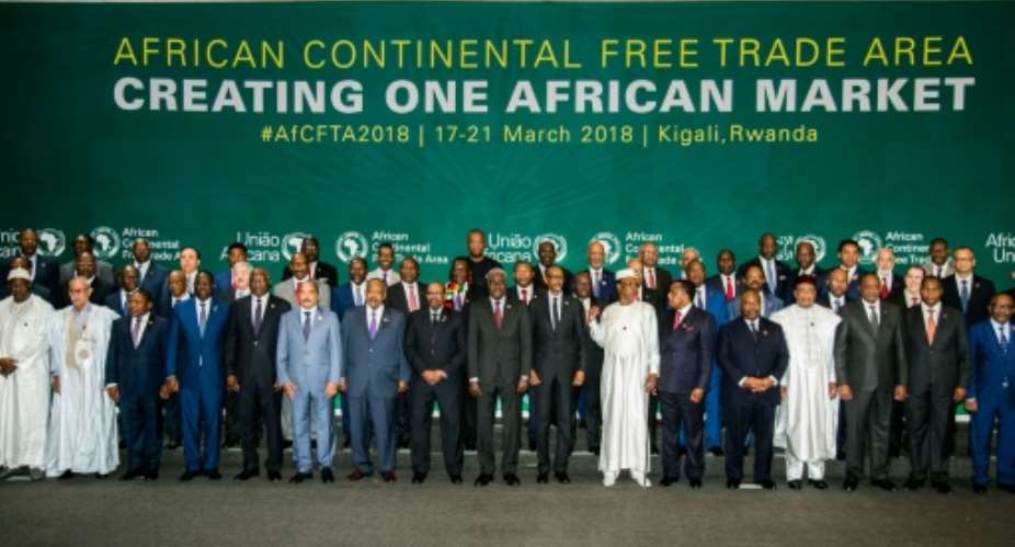African leaders are meeting in Kigali for an African Union summit to set up what they say will be the world's largest free trade area.  By STR AFP