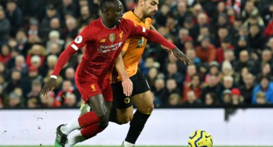 African Player of the Year favourite Sadio Mane in Premier League action for Liverpool against Wolves last weekend.  By Paul ELLIS AFPFile
