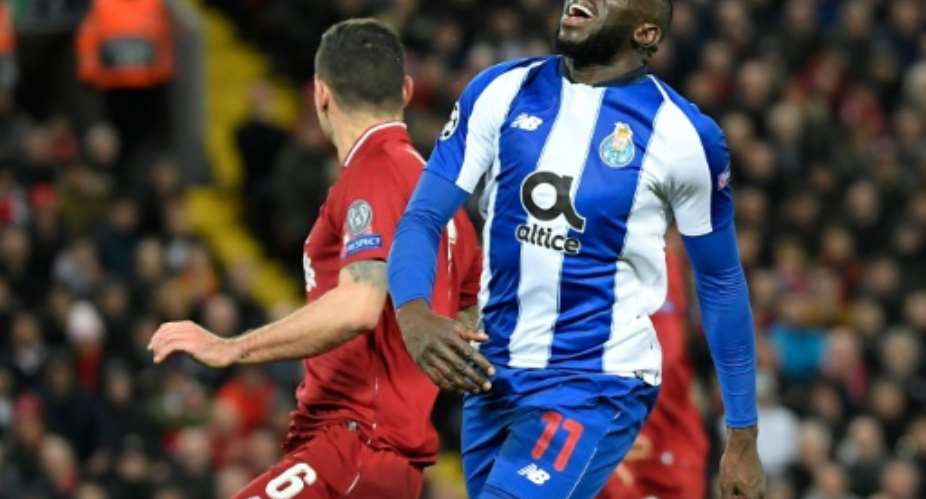 After soldiering through Porto's defeat at Anfield last week, Moussa Marega will have a key role to play for the Portuguese side in their Champions League quarter-final second leg against Liverpool on Wednesday.  By LLUIS GENE AFPFile