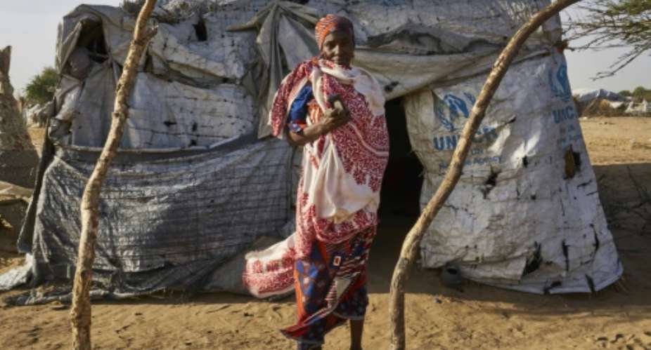 Aicha Younoussa fled Nigeria with her family four years ago to a refugee camp in southern Chad due to a threat from the Boko Haram Islamist insurgents.  By MICHELE CATTANI AFP
