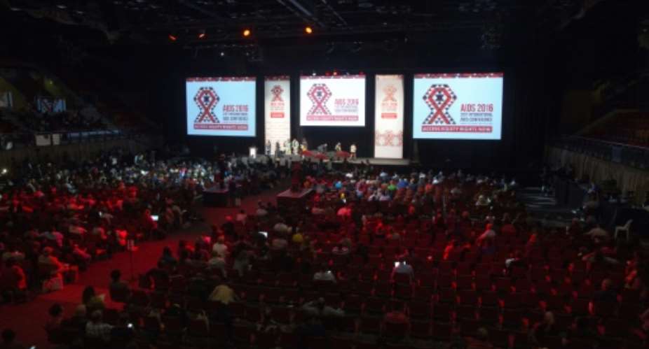 Hundreds of delegates attend the closing ceremony of the International AIDS conference in Durban on July 22, 2016.  By Rajesh Jantilal AFP